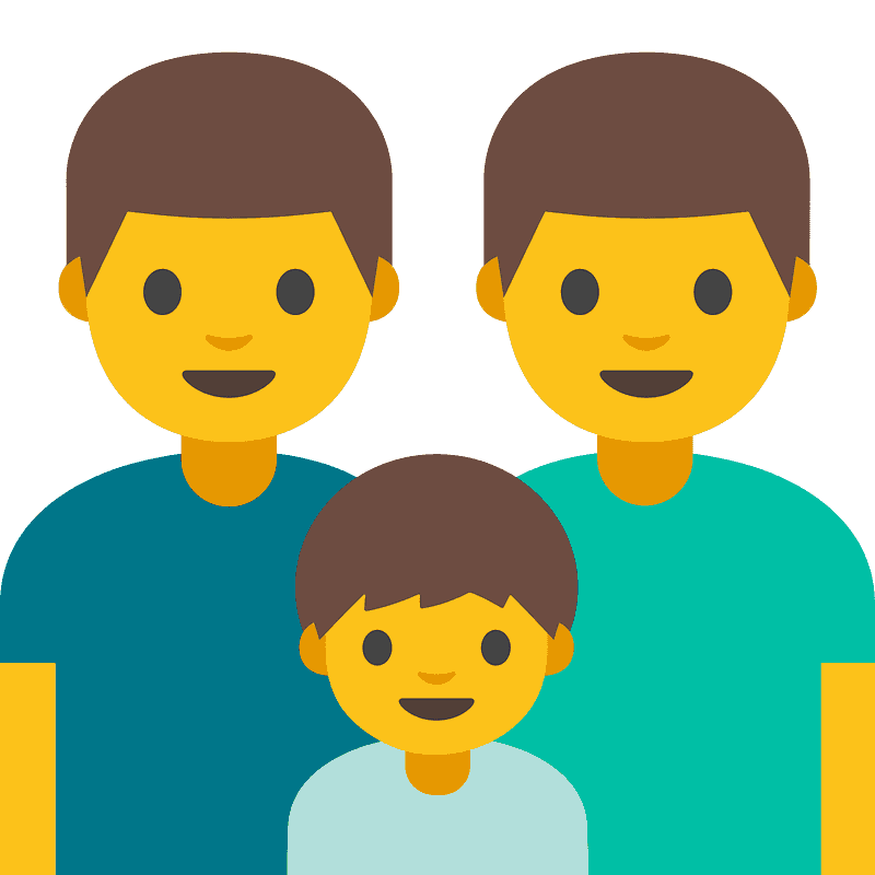 Family: man, man, boy