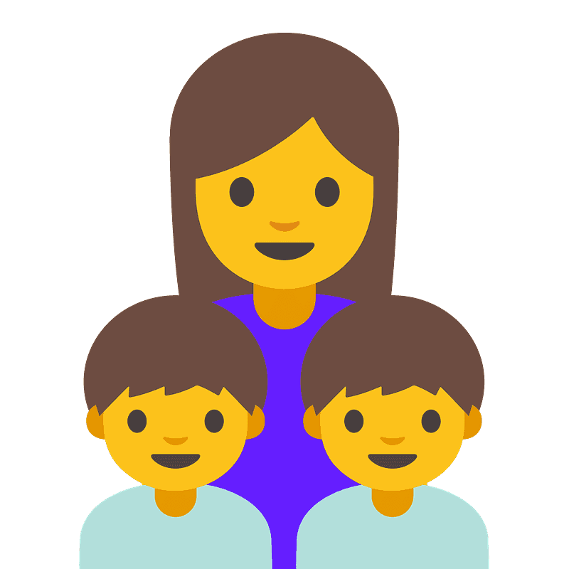 女人男孩男孩 家庭