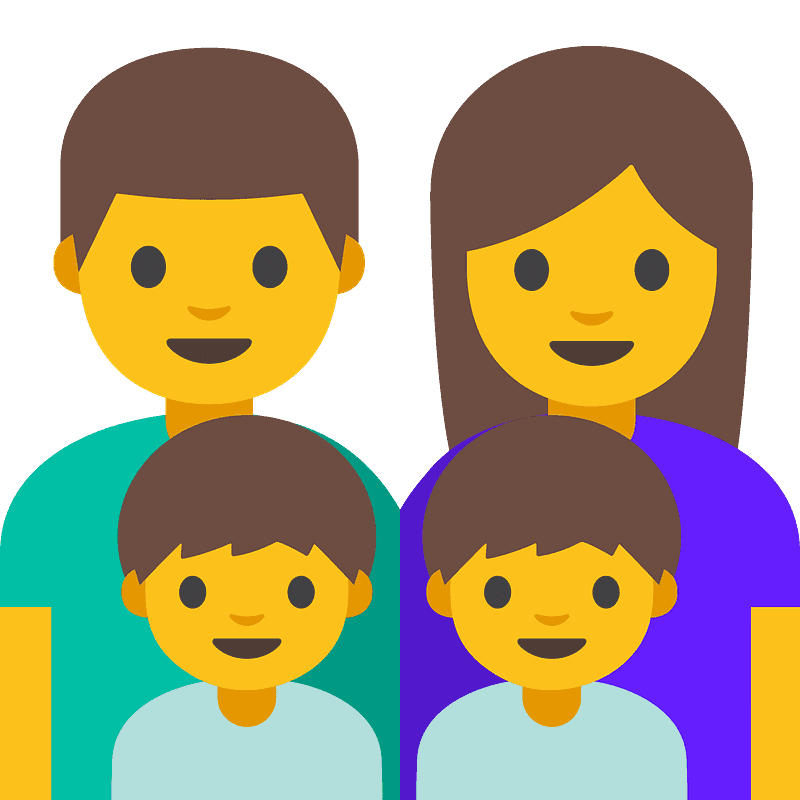 男性 女性 男の子 男の子 家族