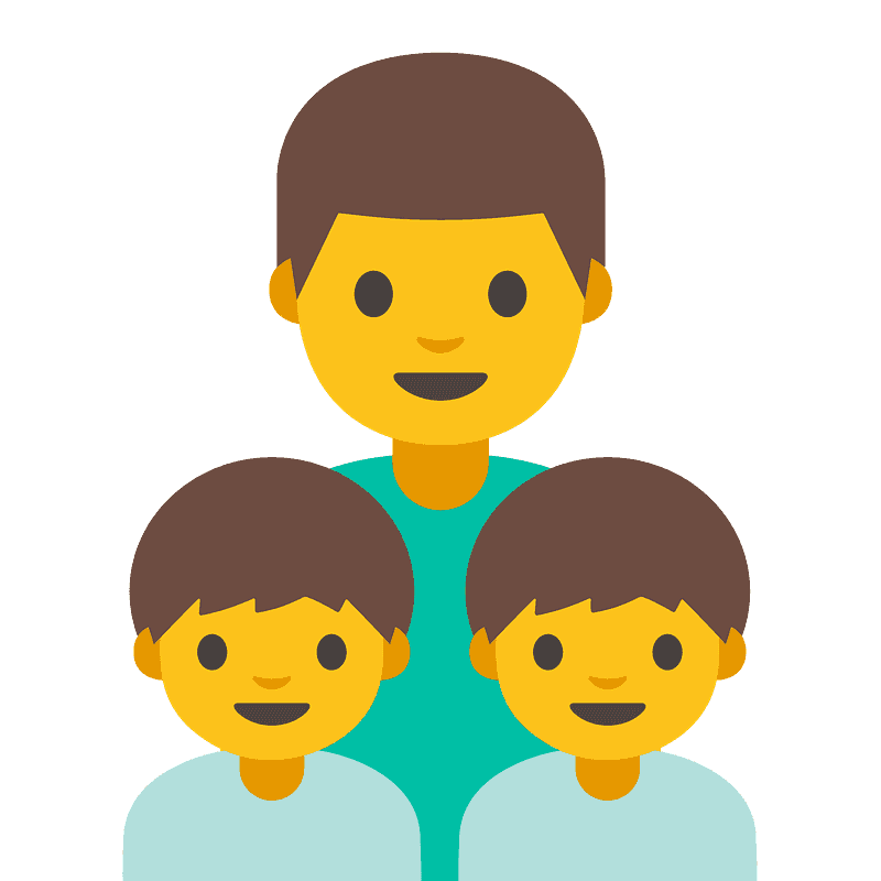 Family: man, boy, boy