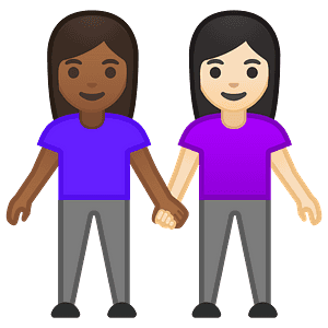Women holding hands