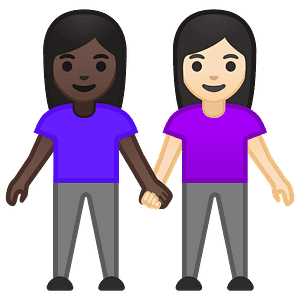Women holding hands