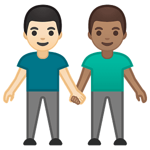 Men holding hands