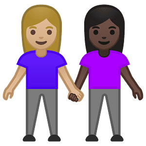 Women holding hands