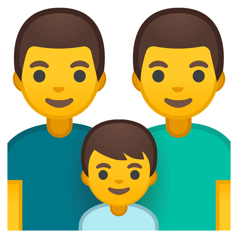 Family: man, man, boy