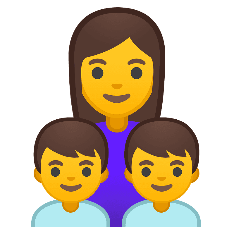 女性 男の子 男の子 家族