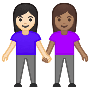 Women holding hands