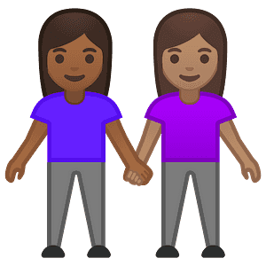Women holding hands