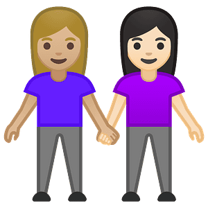 Women holding hands