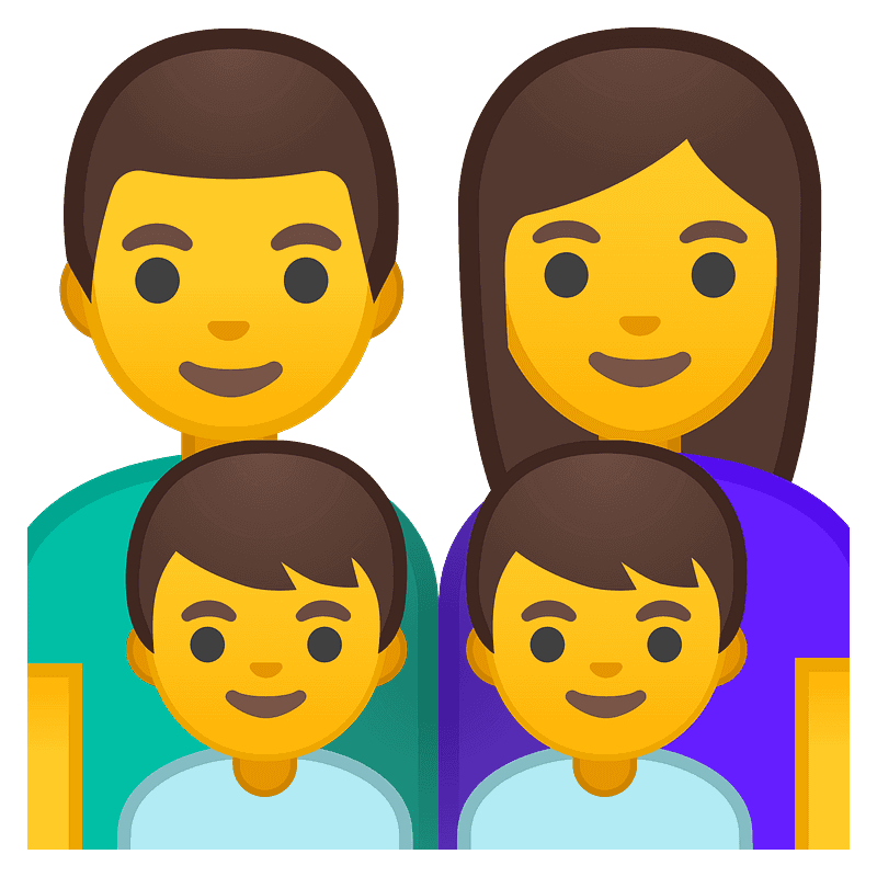Family: man, woman, boy, boy