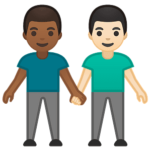 Men holding hands