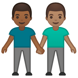 Men holding hands