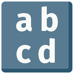 Input latin lowercase