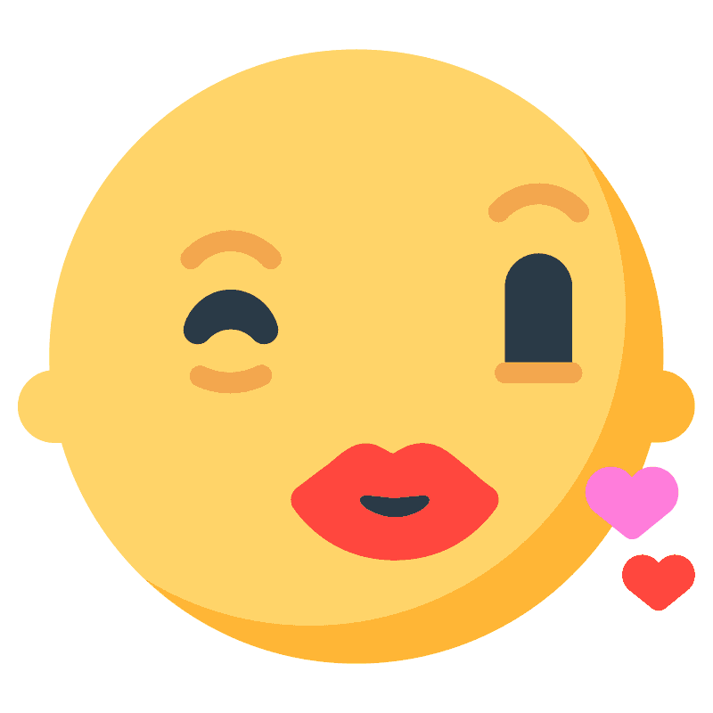 Face blowing a kiss