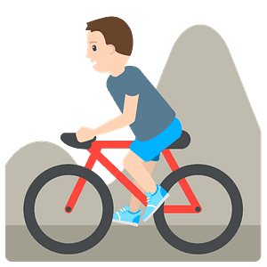 Person biking