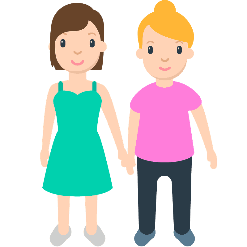 Women holding hands
