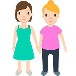 Women holding hands
