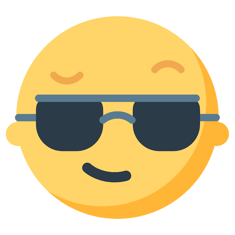 Smiling face with sunglasses