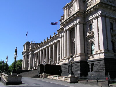 Parliament House in Melbourne, Victoria, Australia photo