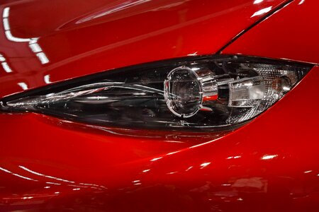 Headlight modern red photo