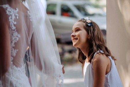 Pretty Girl exhilaration portrait photo