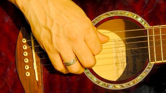 Finger music acoustic guitar