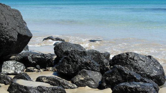Sea stones wave photo