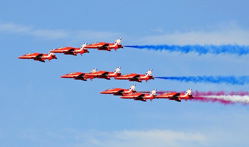 Aviation formation red arrows photo