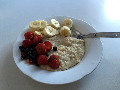 Breakfast porridge morning