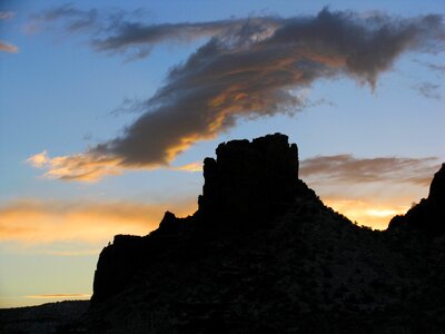 Evening dusk silhouette photo