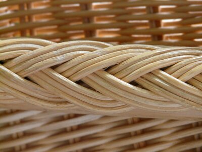 Basket woven hand labor photo