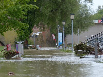 Disaster destruction road photo