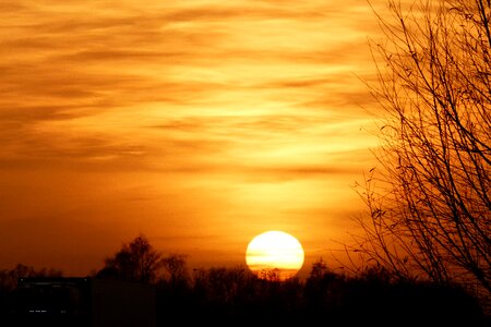 Clouds orange air