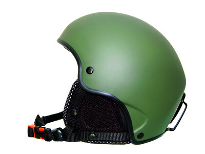 Green ski helmet photo