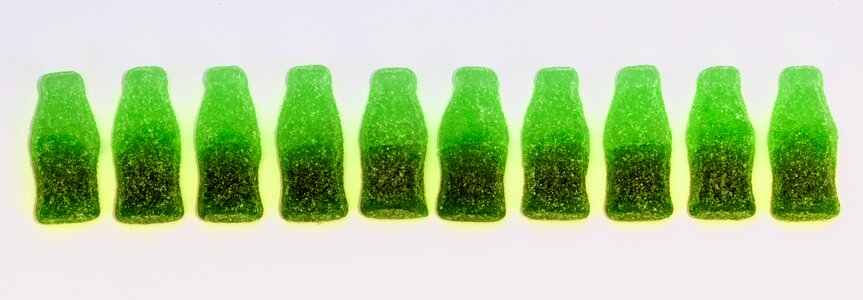 Green dessert candy