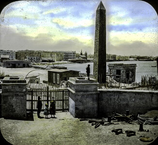 Obelisk in Alexandria, Egypt photo