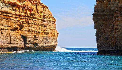 Sea rock strait