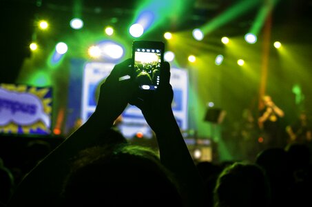 Cellular phone concert music photo