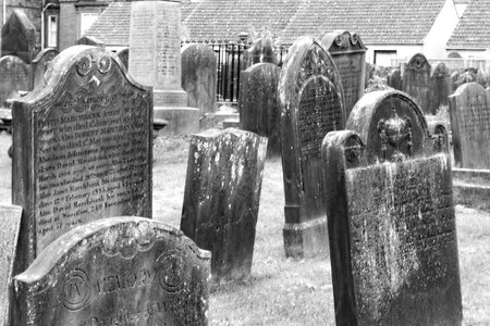 Cemetery grave spooky photo