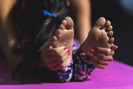 Yoga Forward Fold Feet photo
