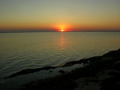 Ukraine lake sunset