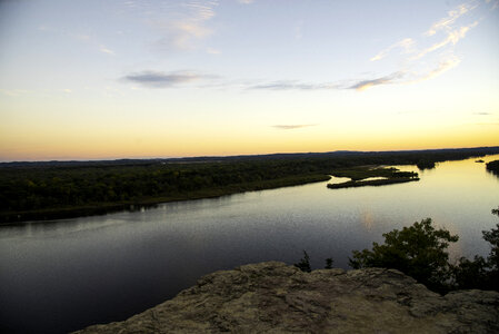 River Valley dusk landscape at Ferry Bluff