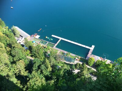 Lake Bled with Bled island, Slovenia photo