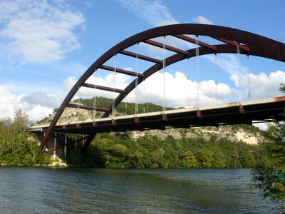 Bridge over the river in Austin, Texas photo