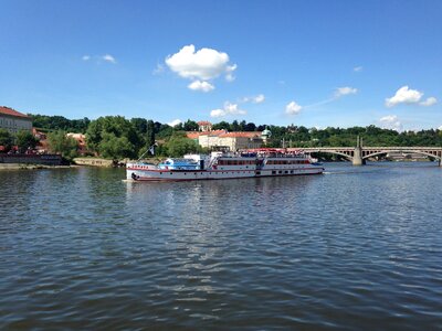 Vltava steamer river photo