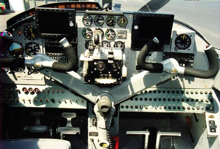 Airplane control control panel photo