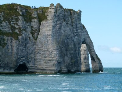 Chalk cliffs at Cote d'Albatre. Etretat photo