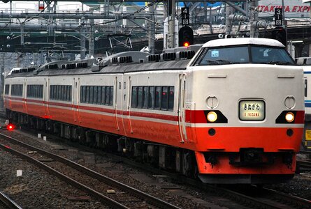 Japan Railway and train in Omiya Station photo