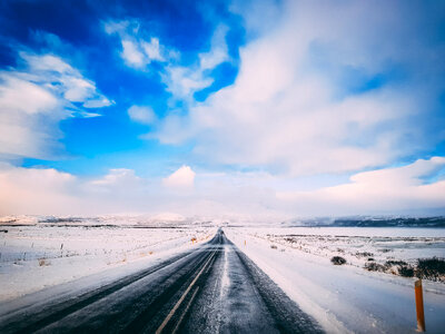 Frozen Winter Road photo