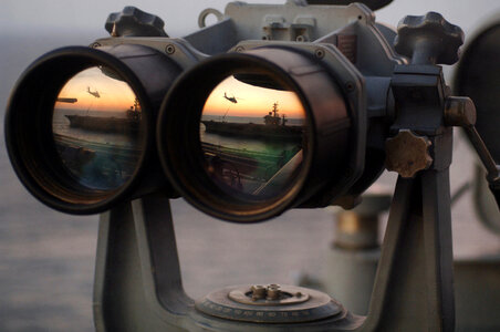 binoculars on the signal bridge of the USS Harry S. Truman photo